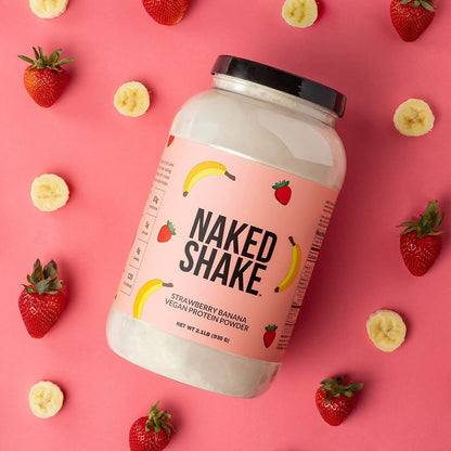 NAKED nutrition Naked Shake - Vegan Protein Powder, Strawberry Banana - Flavored Plant NAKEDBuy Supplements Australia