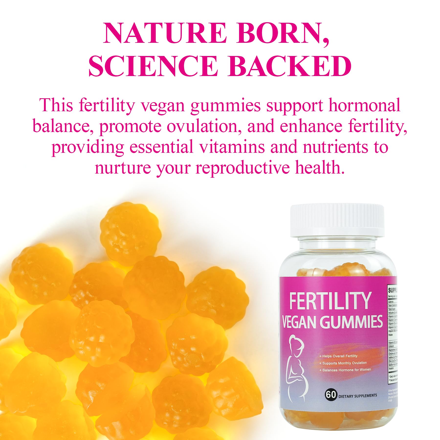 Fertility Gummies for Women to Get Pregnant Fast, Folic Acid Conception Gummies to Boost Fertility for Her, 60 Count Fertility Vitamin Gummy Support Hormone Balance, Ovulation & Period Cycle AromlifeBuy Supplements Australia