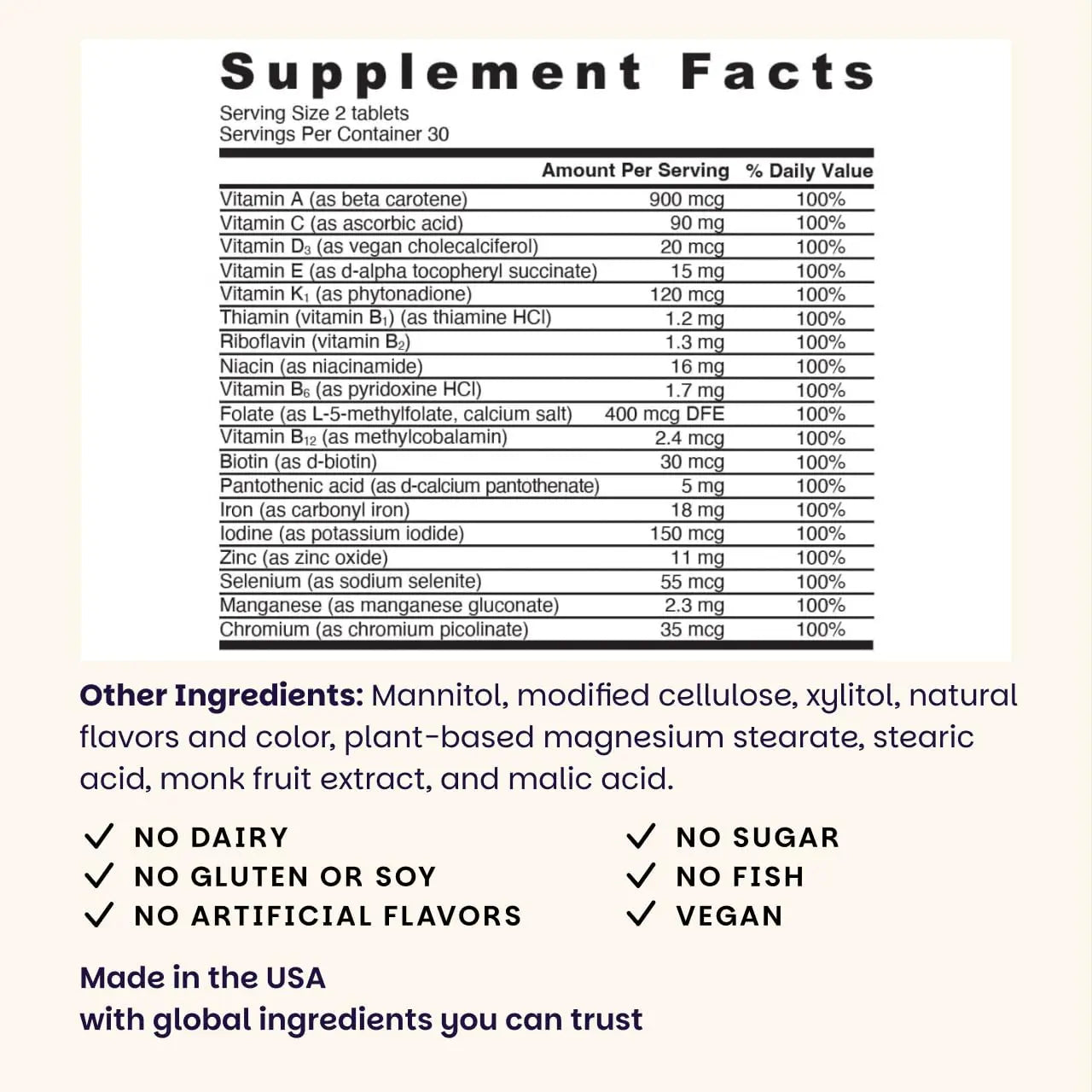 EZ Melts Multivitamin + Iron - Daily Multivitamin for Women & Men - Supports Healthy Energy Levels & Antioxidant Protection EZ MeltsBuy Supplements Australia