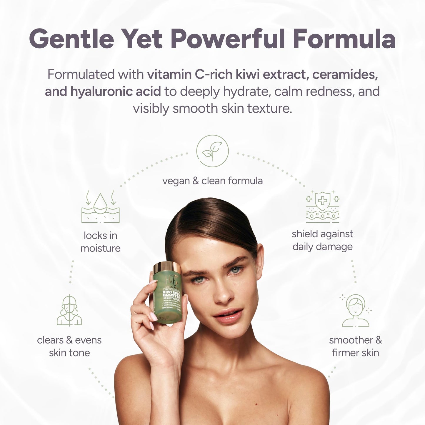 Halo Beauty Kiwi Seed Booster Skin Supplement Refill Pack | Anti-Aging Hydration & Glowing Skin Support with Kiwi Seed, Vitamin C, D3 & Zinc | Vegan Collagen Support Capsules | 1-Month Supply Halo BeautyBuy Supplements Australia