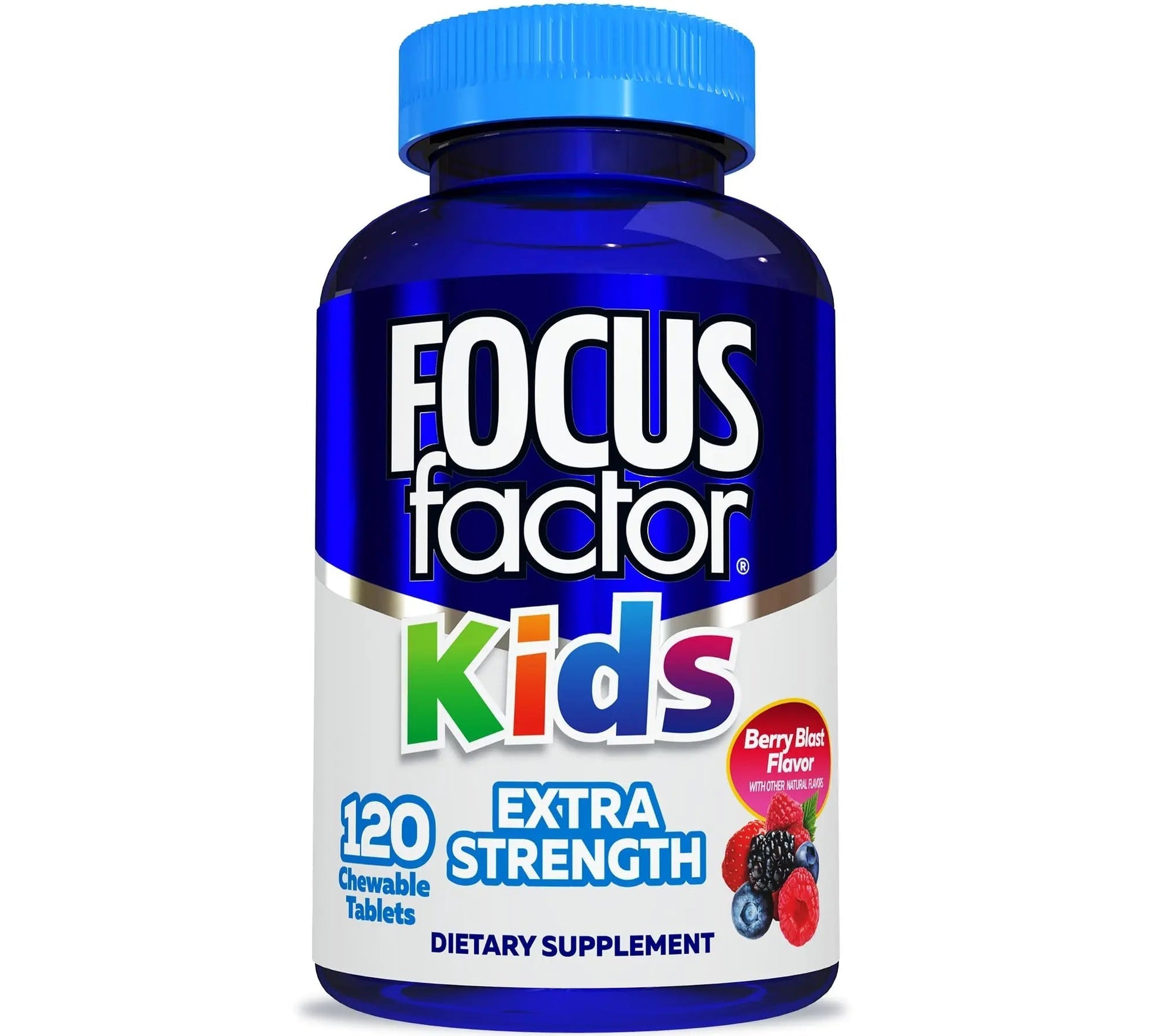 Focus Factor Kids Extra Strength Daily Chewable for Brain Health Support, 120 Count – Vitamins - Quality Formula Focus Factor