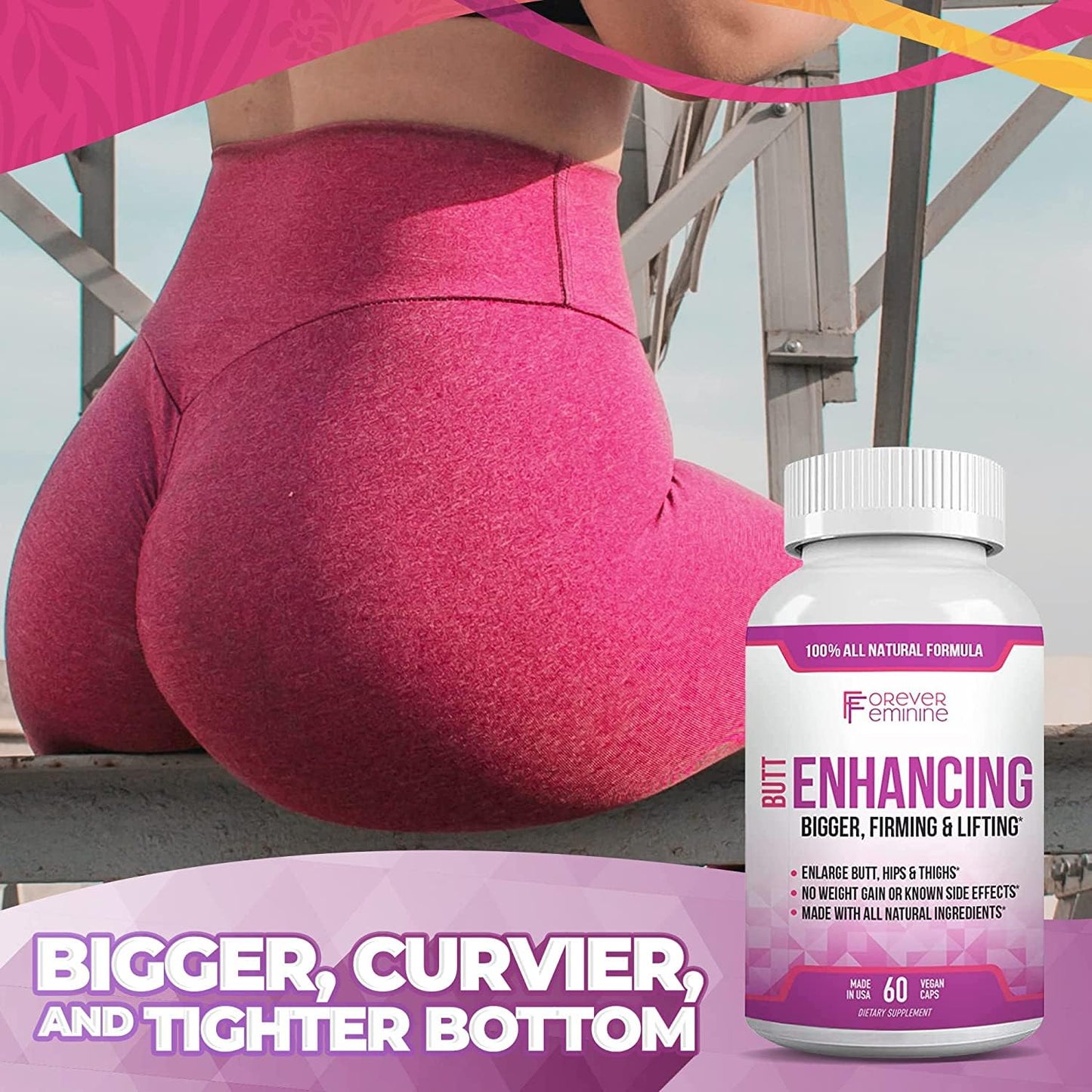 Forever Feminine Premium Butt Enhancement Pills - Booty Enlargement Pills - Shape Forever FeminineBuy Supplements Australia