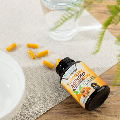 Turmeric Curcumin with BioPerine & Ginger 95% Standardized Curcuminoids
