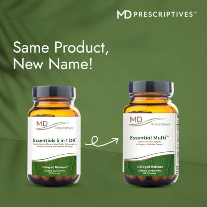 MD Prescriptives - Essential Multi (Delayed Release) - Multivitamin Mineral Complex Supplement for Enhanced Hormone Support - 120 Capsules MD PrescriptivesBuy Supplements Australia