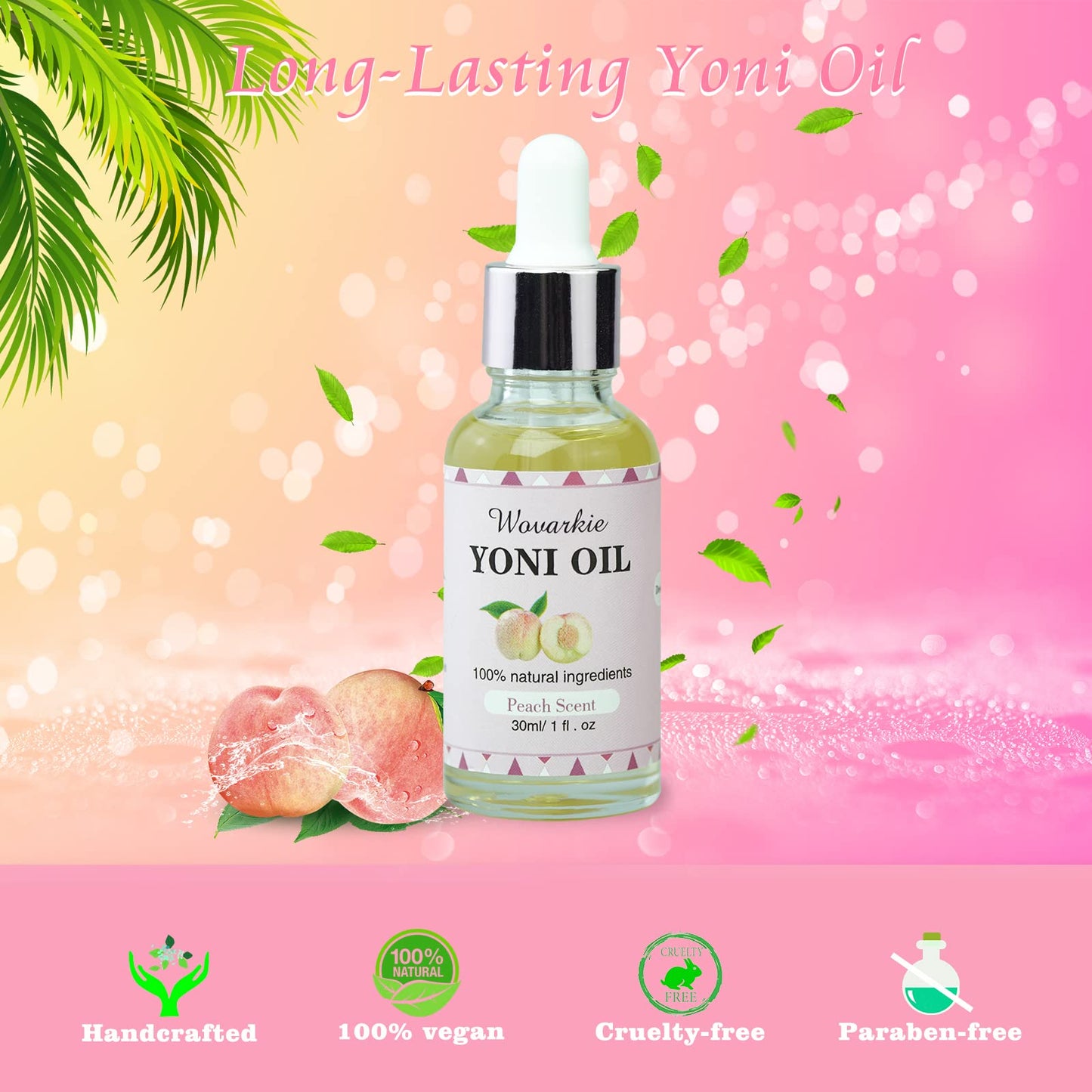2 Packs Yoni Oil for Women, 1 fl oz/30 ml Feminine Oil Intimate Deodorant for Women, Eliminates Odor WovarkieBuy Supplements Australia