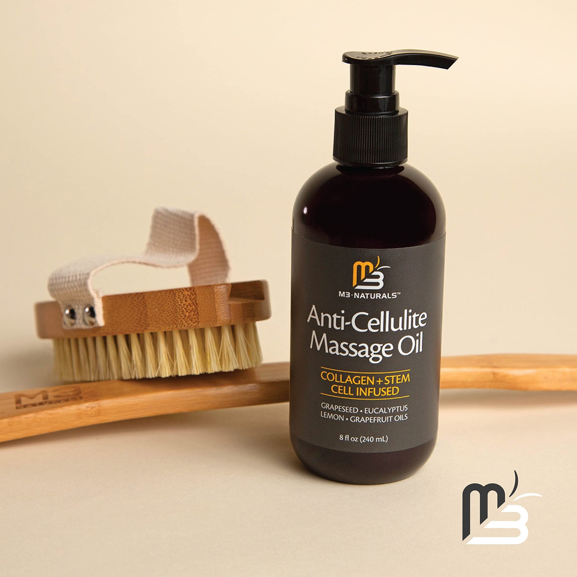 Anti Cellulite Massage Oil for Massage Therapy - Collagen and Stem Cell Skin Tightening M3 NaturalsBuy Supplements Australia