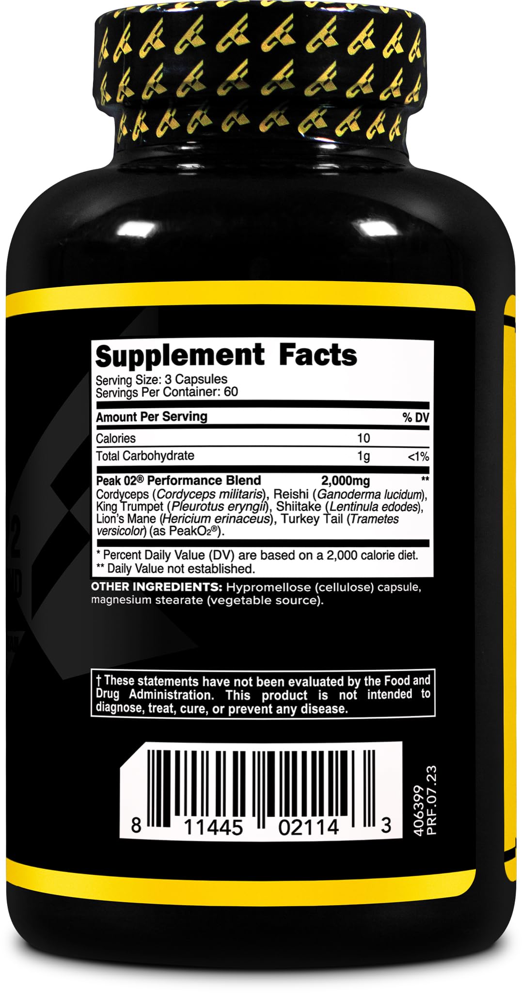 Primaforce Peak O2 Performance Mushroom Powered Oxygen Absorption Booster (180 Capsules) (2,000 mg Per Serving, 60 Servings) - Athletic Performance Supplement, Ultimate Mushroom Blend PrimaforceBuy Supplements Australia