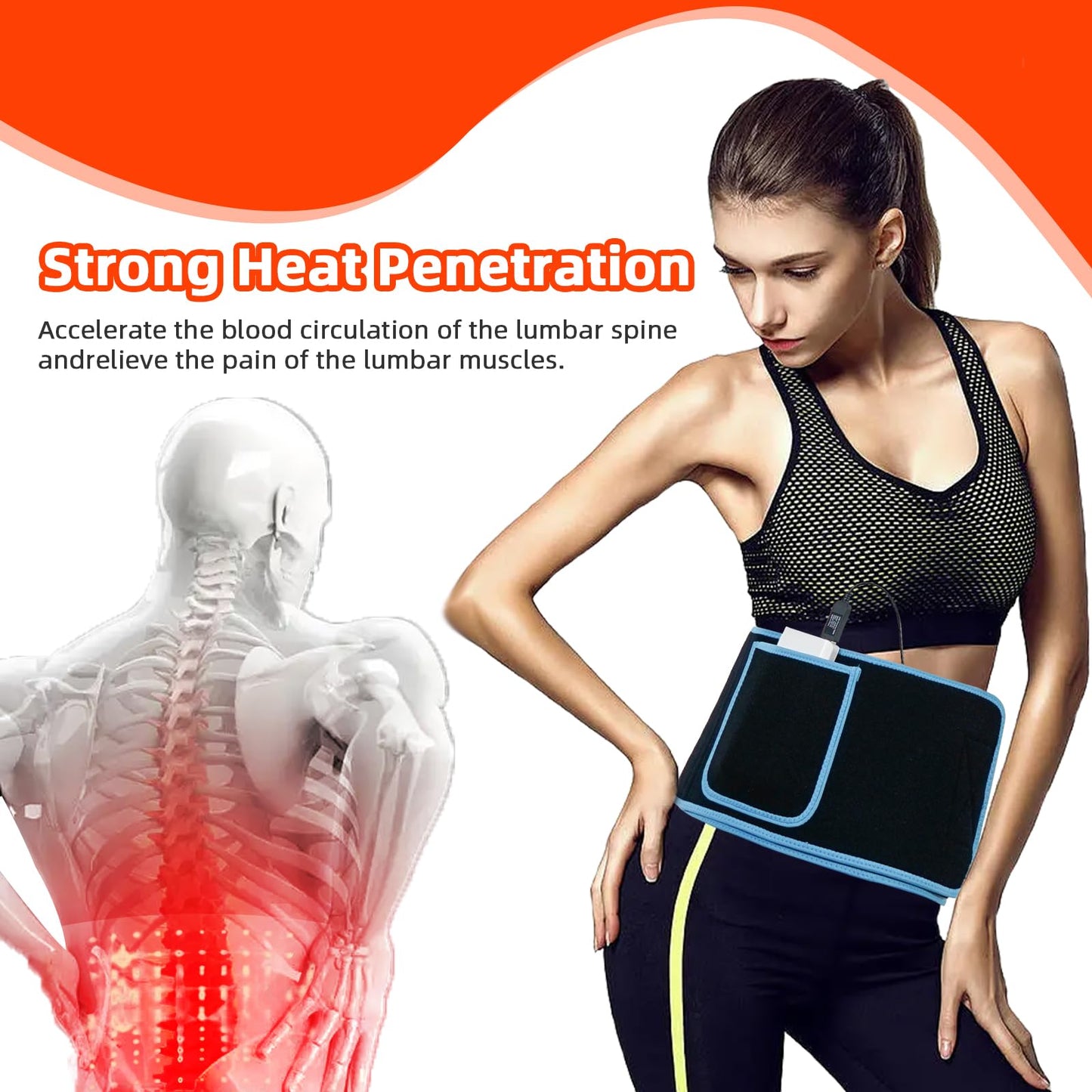 Red Light Therapy Belt, 660&850nm 3 -in-1 Big Chips Near Infrared Therapy Wrap for Body HEDYNSHINEBuy Supplements Australia