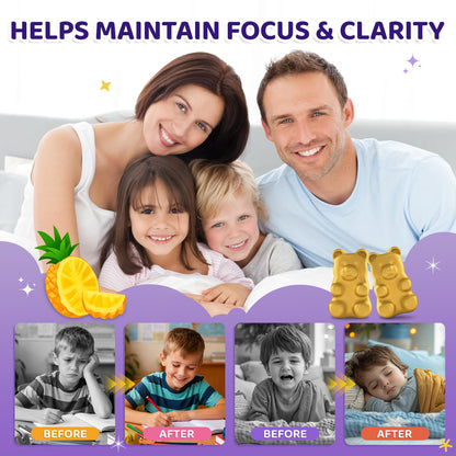 Saffron Gummies for Kids & Adults, 20-in-1 Saffron Supplements with 88.5mg Saffron Extract, B6, B12, C, D3, Magnesium for Calm, Focus, Nerve, Sugar Free, Vegan, Non-GMO - Pineapple Flavor, 60 Counts CFILIHTCBuy Supplements Australia