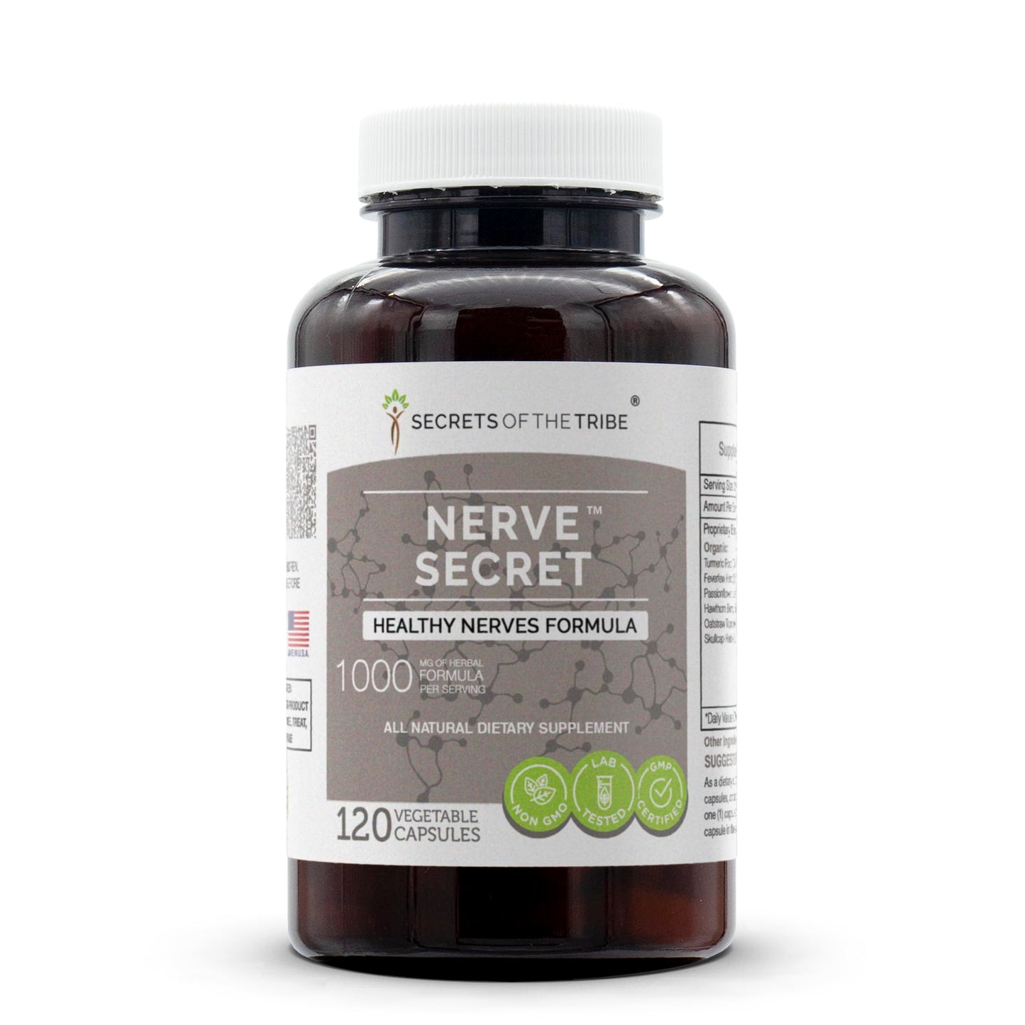Secrets of the Tribe - Nerve Secret, Healthy Nerves Formula, Herbal Supplement Blend (120 Capsules) Secrets of the TribeBuy Supplements Australia