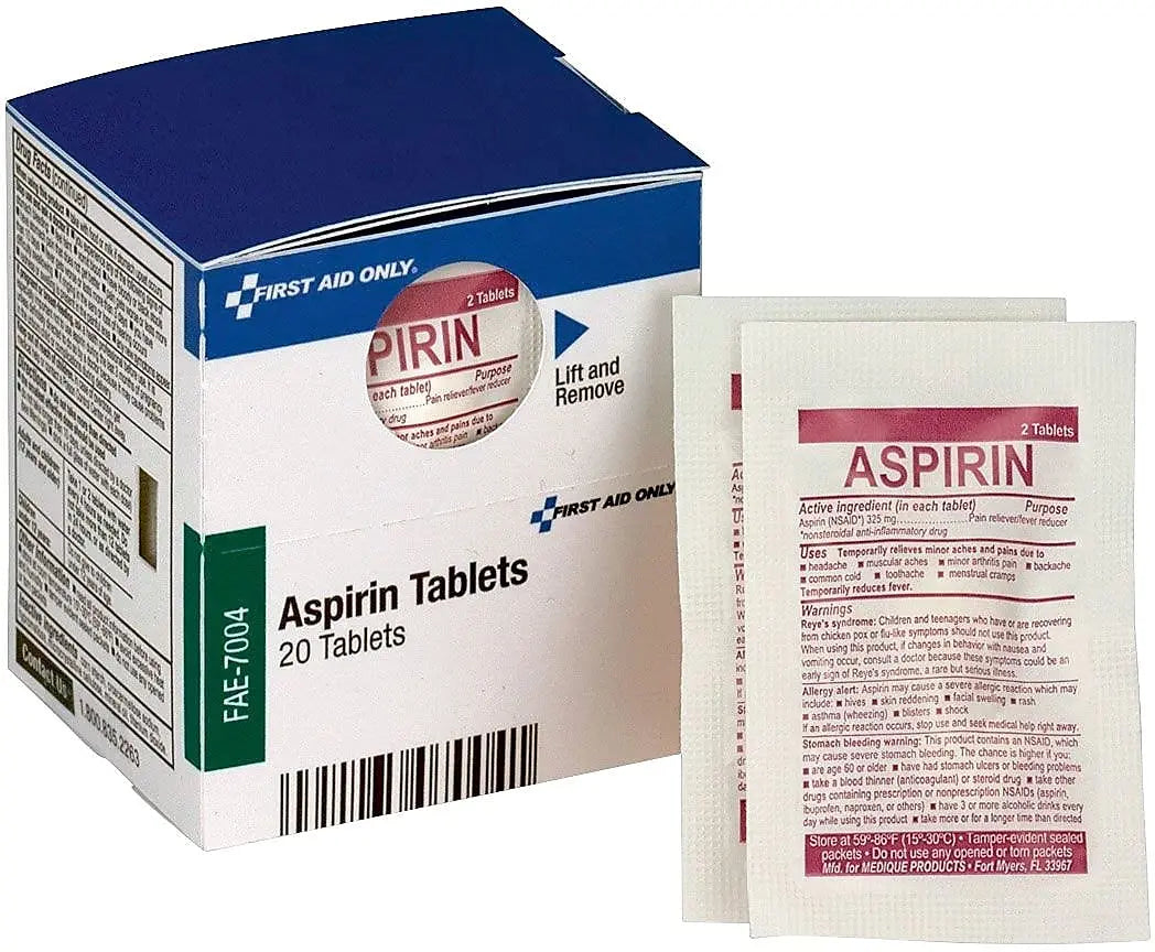 First Aid Only SmartCompliance Aspirin Refill, 2/Packet, 10 Packets/Box First Aid OnlyBuy Supplements Australia