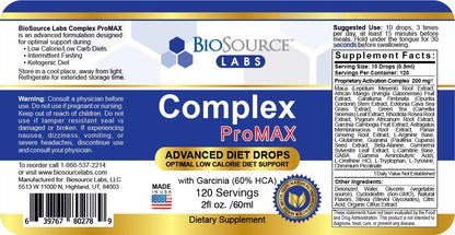 BioSource Labs Complex ProMAX Premium Diet Drops (1 x 2 oz Bottle) BioSource LabsBuy Supplements Australia
