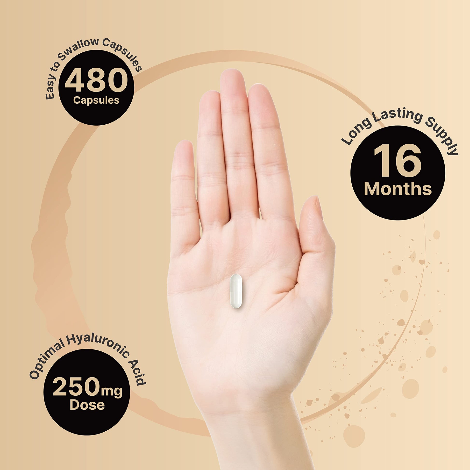 NatureBell 2 Pack Plant Based Hyaluronic Acid Supplements 250mg with 25mg Vitamin C NatureBellBuy Supplements Australia