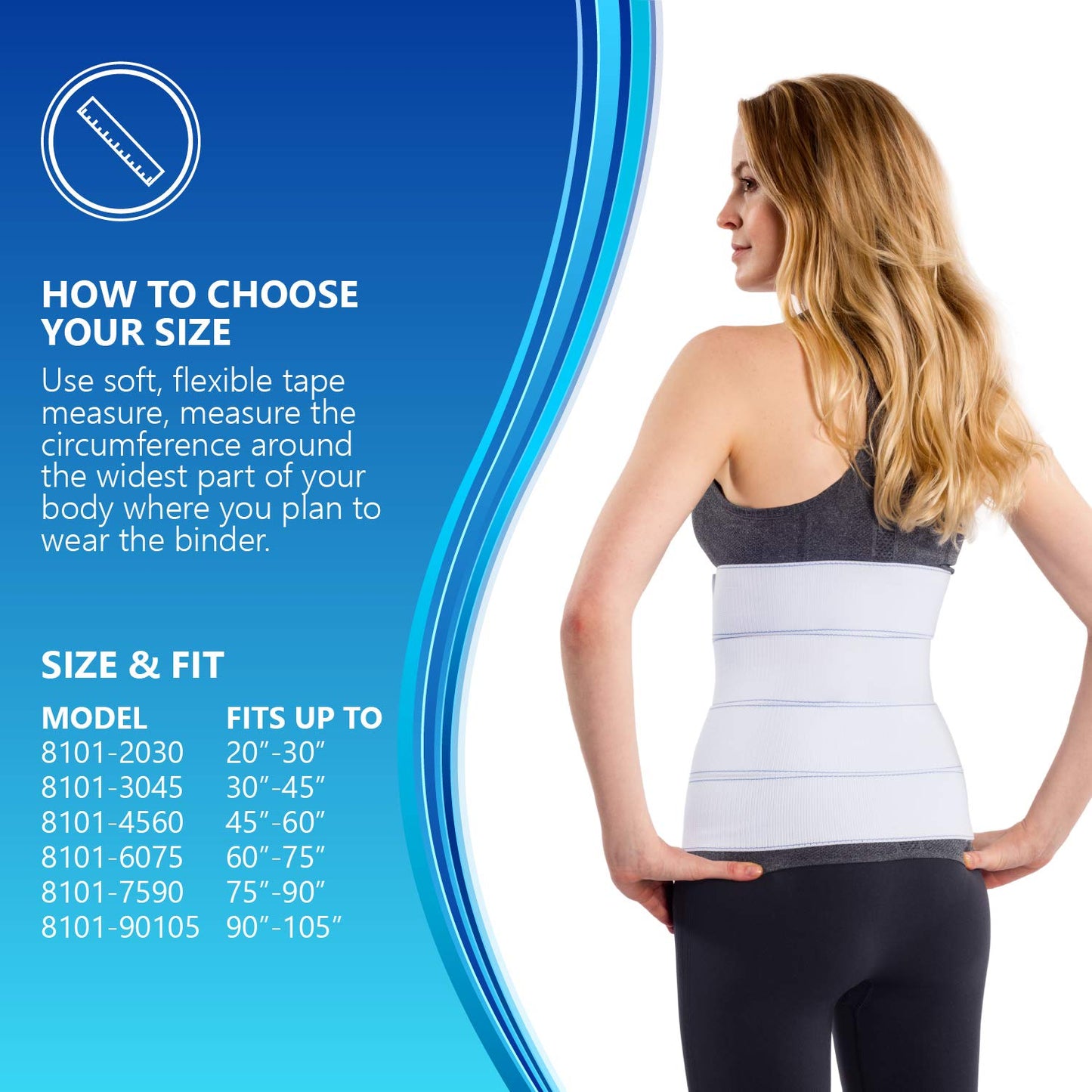 NYOrtho Abdominal Binder Lower Waist Support Belt - Compression Wrap for Men and Women NYOrthoBuy Supplements Australia