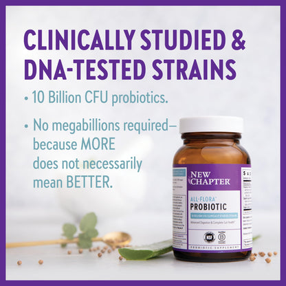 New Chapter Probiotic All-Flora - 30 ct (1 Month Supply) for Advanced Digestion New ChapterBuy Supplements Australia
