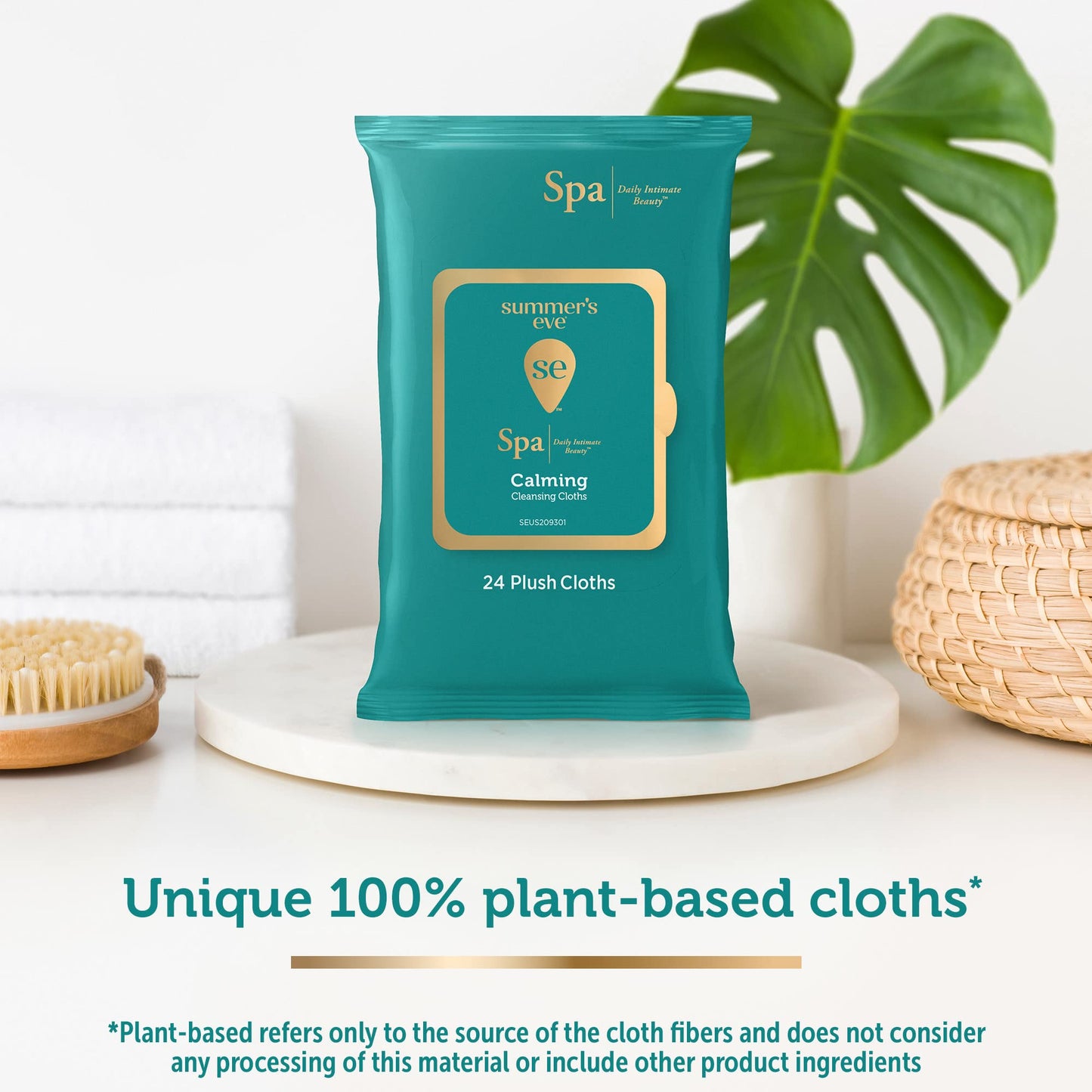 Summer's Eve Spa Calming Chamomile Feminine Wipes, 100% Plant Based*, pH balanced Plush Cloths Summer's EveBuy Supplements Australia