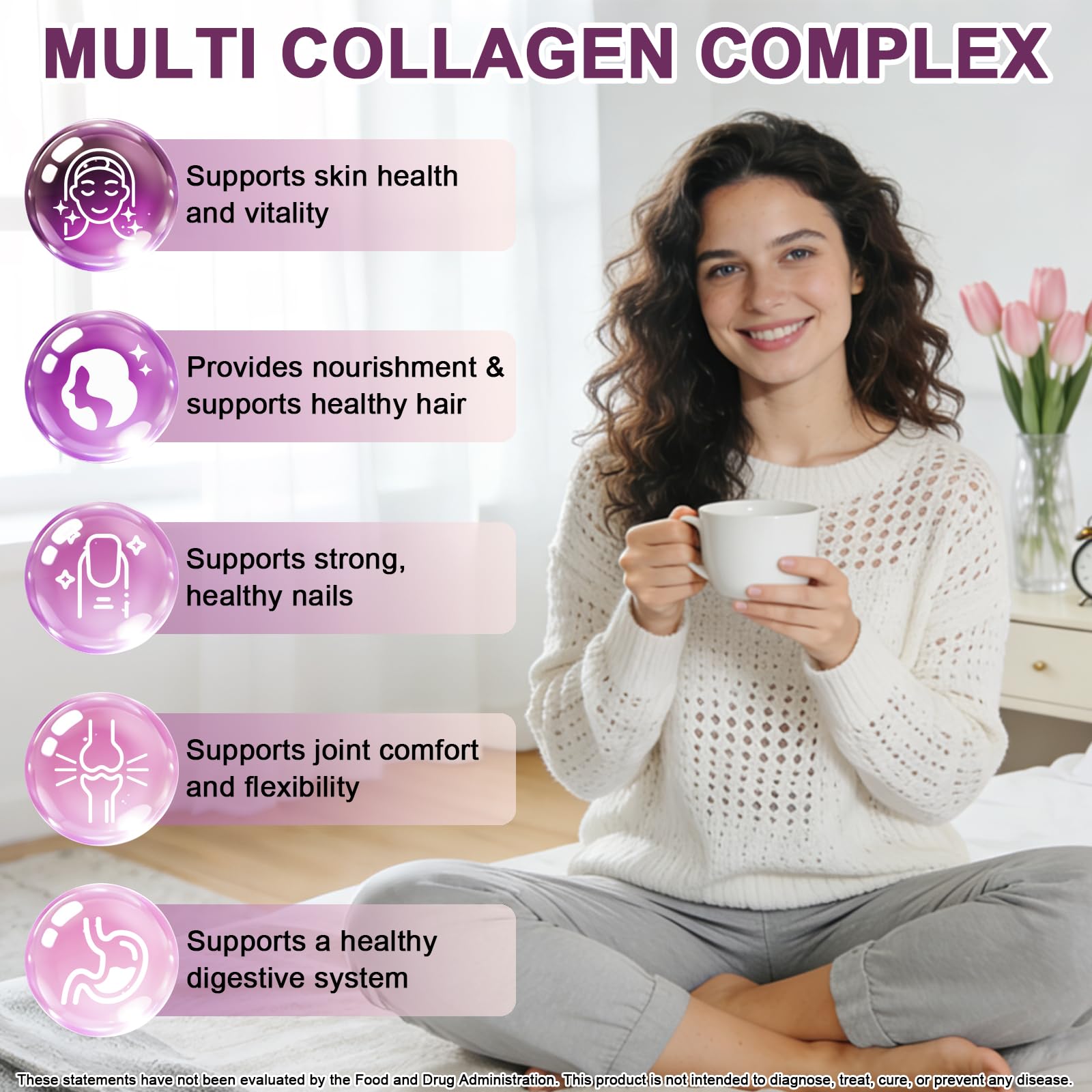 Multi Collagen Peptides Liquid Drops, 2oz – Types I, II, III, V, X, Hydrolyzed Collagen Complex for Hair, Skin, Nails, Bones & Joint Support | Collagen Supplement w. Hyaluronic Acid, Biotin, Vitamin C WellVeraVidaBuy Supplements Australia