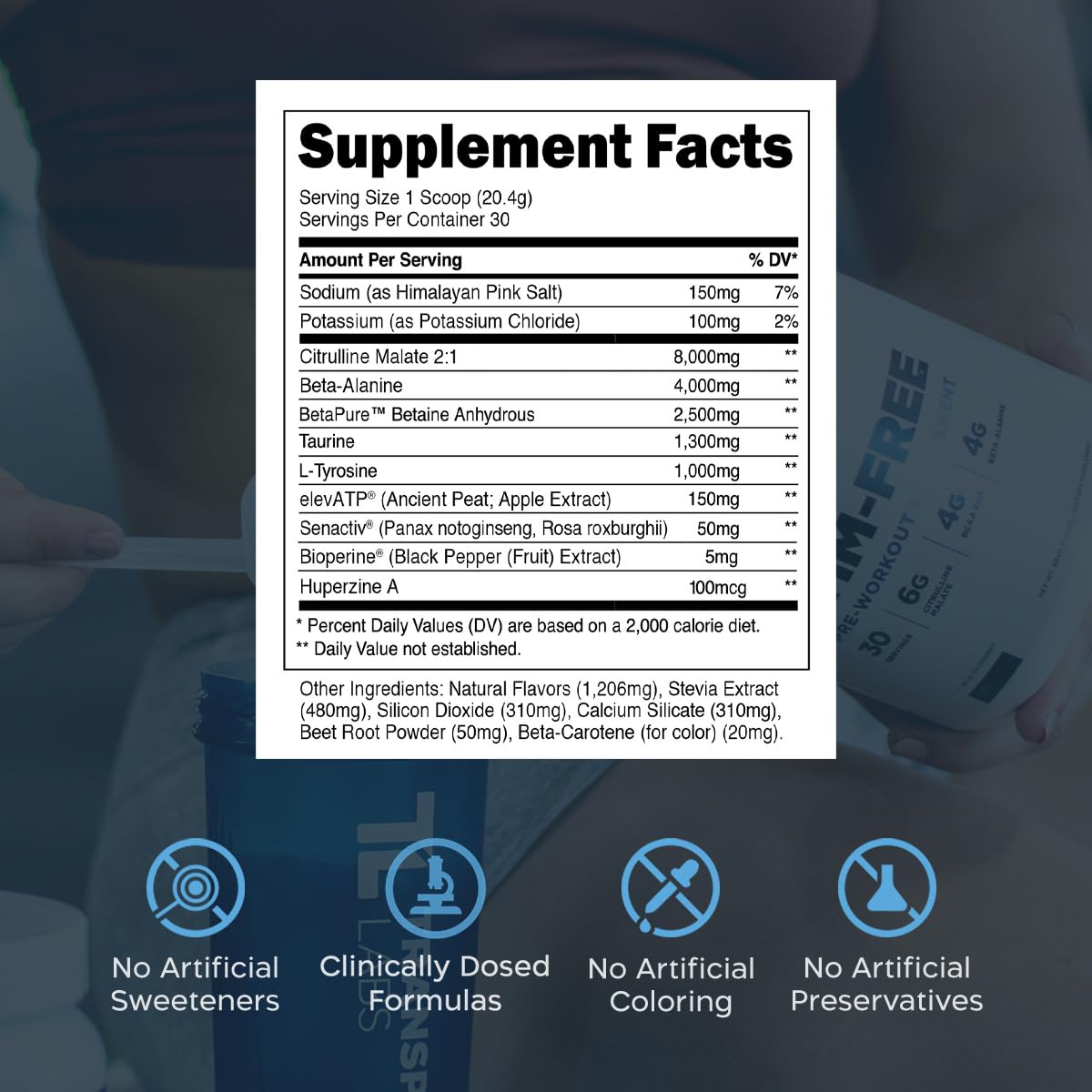 Transparent Labs Stim-Free Pre-Workout - Caffeine & Stim Free Pre Workout Powder Transparent LabsBuy Supplements Australia