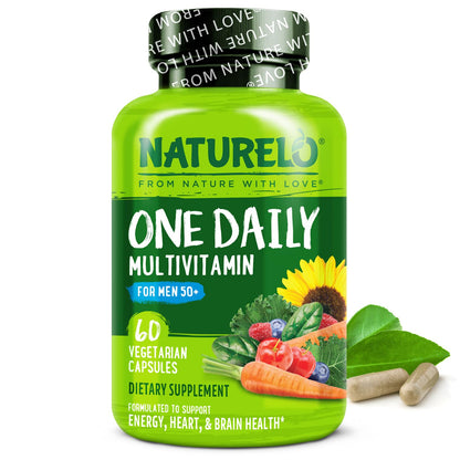 NATURELO Mens Multivitamins for Men 50+ - One Daily Multivitamin for Men with Vitamins, Minerals & Organic Whole Foods NATURELOBuy Supplements Australia
