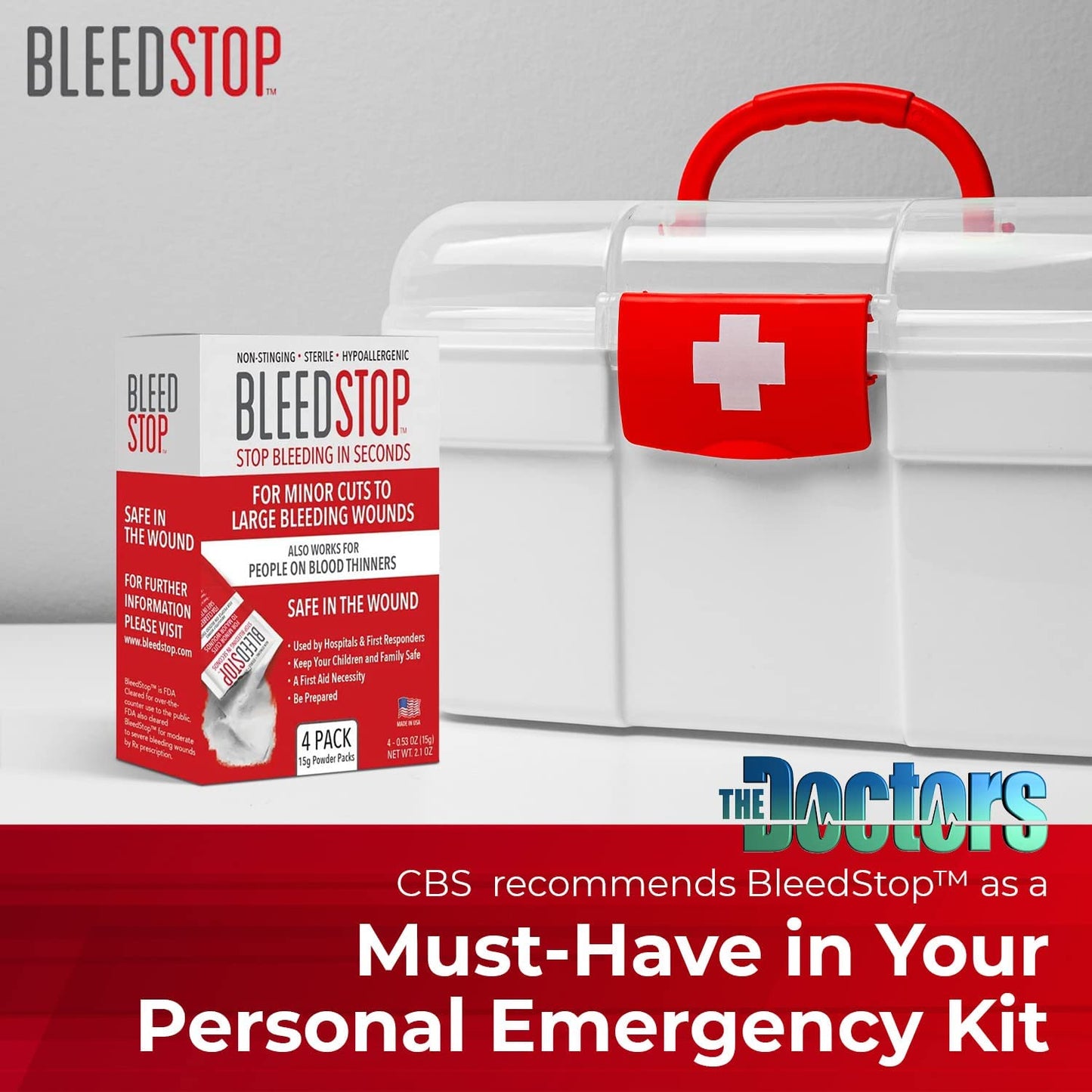 BleedStop™ First Aid Powder for Blood Clotting, Trauma Kit, Blood Thinner BleedStopBuy Supplements Australia