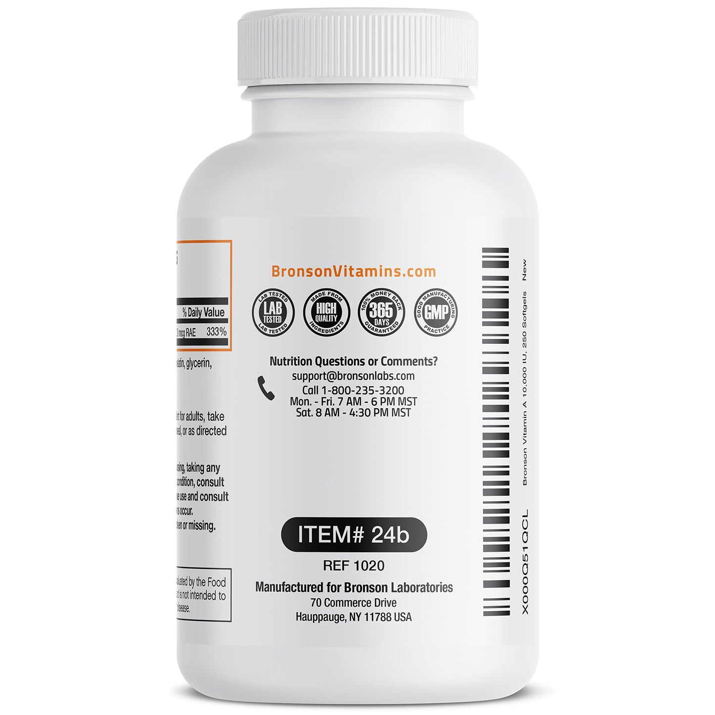 Bronson Vitamin A 10,000 IU Premium Non-GMO Formula Supports Healthy Vision BronsonBuy Supplements Australia