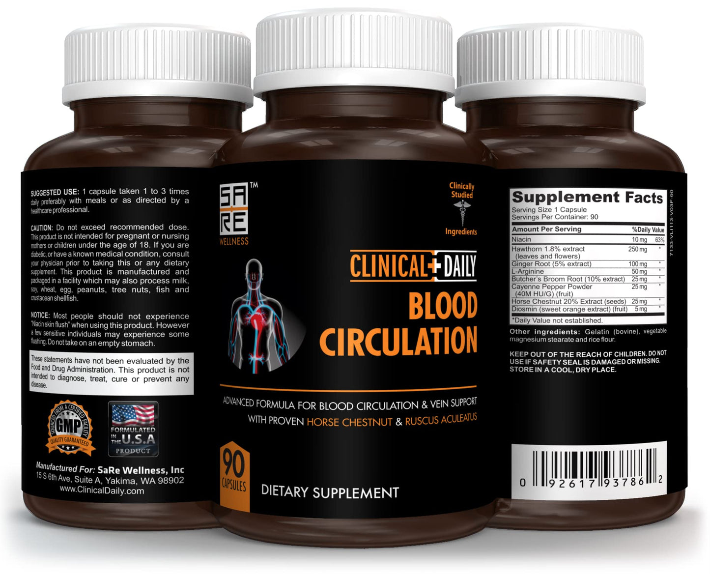 Clinical Daily Blood Circulation Supplements. Butchers Broom, Horse Chestnut, Hawthorn Clinical DailyBuy Supplements Australia