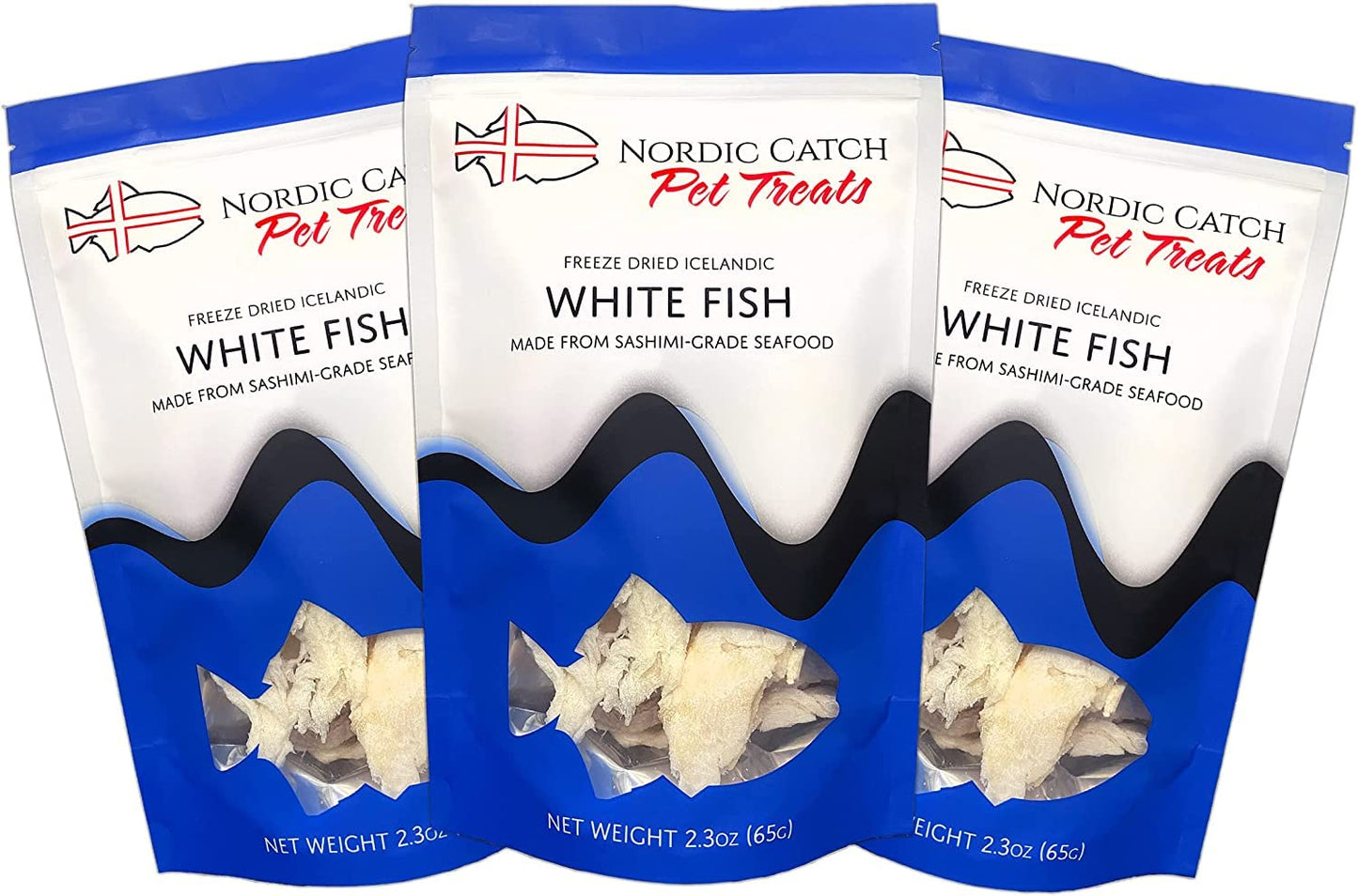Nordic Catch Freeze Dried Fish Pet Treats from Iceland - Pure, All Natural Seafood Snacks for Dogs, Cats and Other Pets - Human Safe Ingredients, Made from Sashimi Grade Seafood - White Fish Nordic CatchBuy Supplements Australia