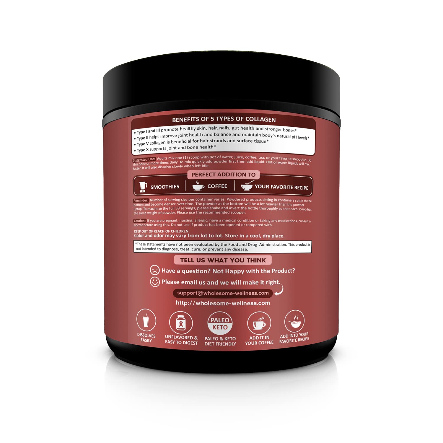 Multi Collagen Protein Powder Hydrolyzed (Type I II III V X) Grass-Fed All-in-One Super Wholesome WellnessBuy Supplements Australia