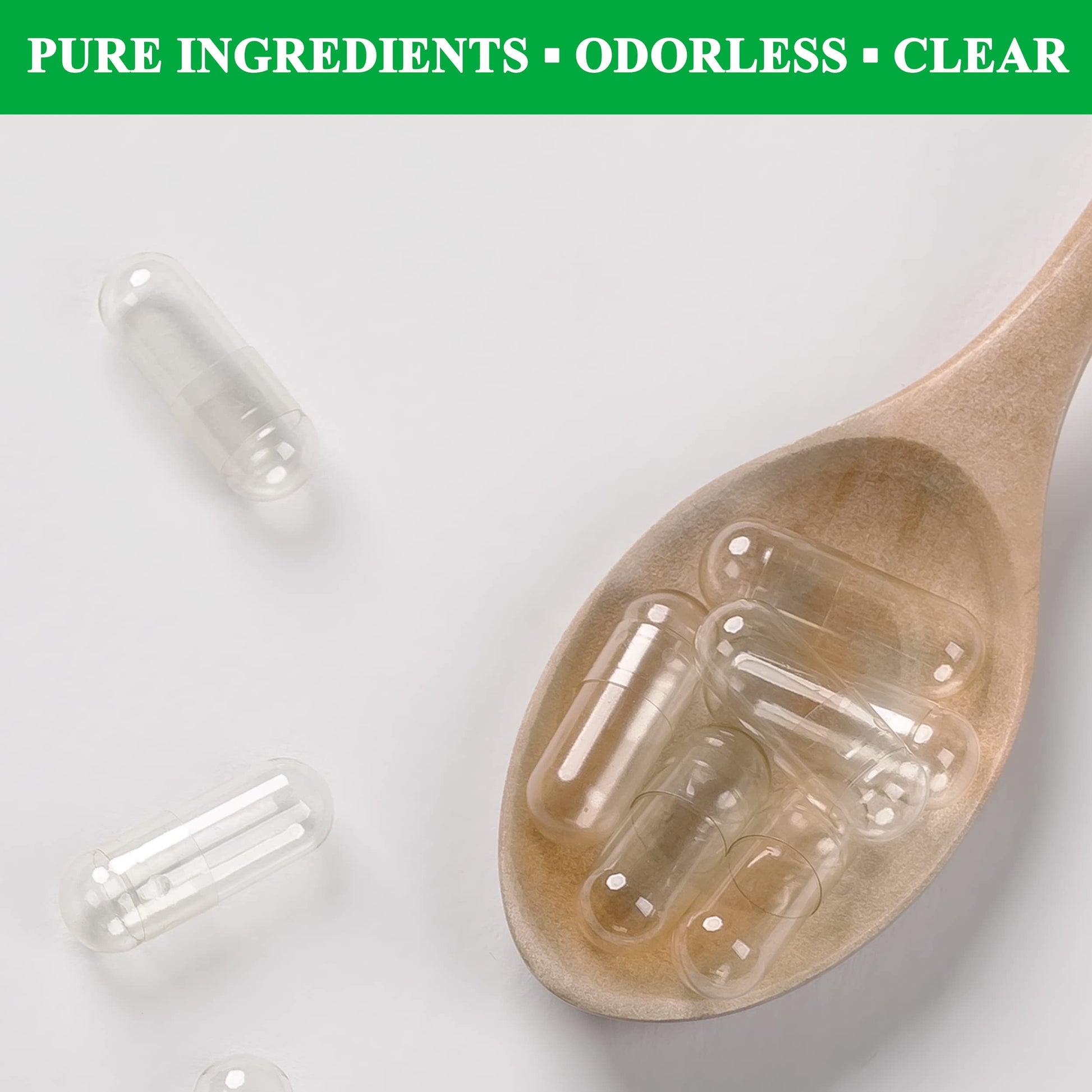 wananfu Size 0 Empty Capsules Vegetarian (100 Count) Bundle with Micro Lab Spoon, Clear Fillable Veggie Pill Capsules Size 0 for Making Your Own Supplements wananfuBuy Supplements Australia