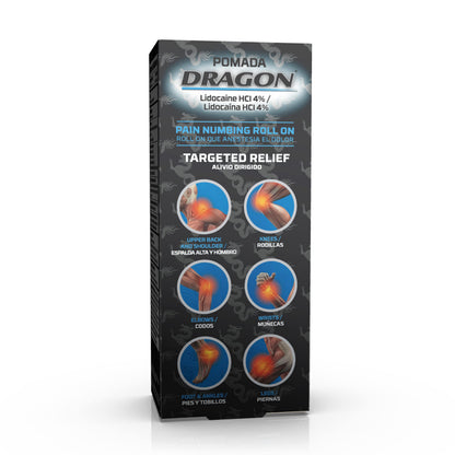 Dragon - POMADA, Maximum Strength- Pain Numbing & Long Lasting Pain Relief No Mess Applicator with Lidocaine Roll On, 2.5 oz, Pack of 3 Dragon TabsBuy Supplements Australia