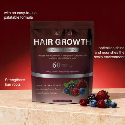 GENGGUI Hair Growth Gummies for Women - Hair Vitamins with Biotin & Silica for Faster Growth - Hair Growth Accelerator Supplement GENGGUIBuy Supplements Australia