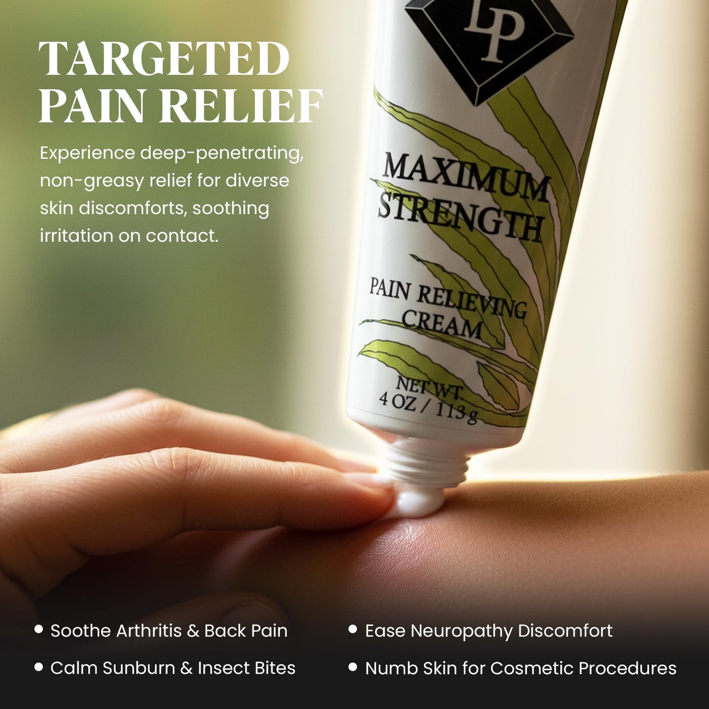 Lidocaine Plus 4% Lidocaine Cream Maximum Strength Pain & Itch Relief - Non-Greasy Formula Numbing Cream - Fast Acting Topical Pain Reliever, Soothing Topical Analgesic Aloe Vera Scent - 4 oz Lidocaine PlusBuy Supplements Australia