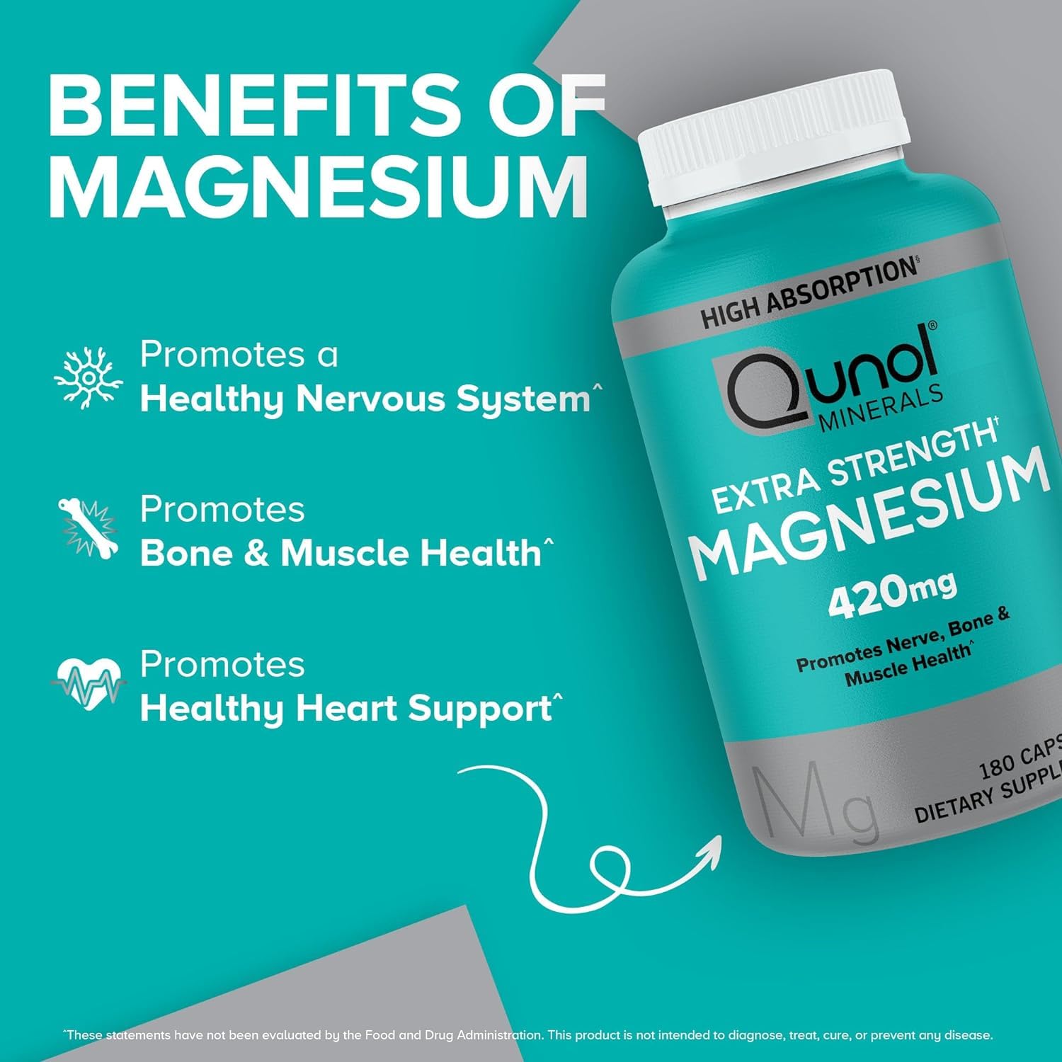 Qunol CoQ10 100mg Softgels, 3X Better Absorption 4 Month Supply + 120 Count Magnesium QunolBuy Supplements Australia