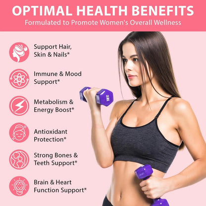 DCTTVHVD Multivitamin Gummies for Women, Natural Multi Vitamins, Boosts Immunity, Energy & Focus, Womens Daily Multivitamin Gummy DCTTVHVDBuy Supplements Australia