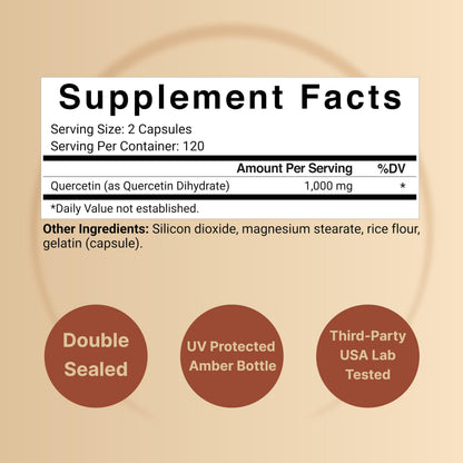 NatureBell Quercetin 1000mg Per Serving | 240 Capsules, Ultra Strength Quercetin NatureBellBuy Supplements Australia