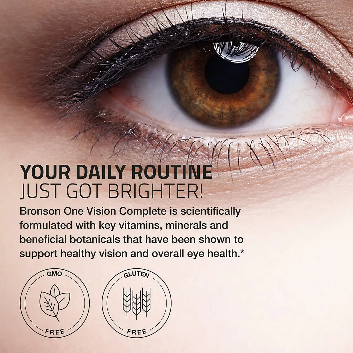 Bronson ONE Daily Vision Complete Eye Health Support Multivitamin Multimineral Supplement Formula, 180 Tablets Bronson