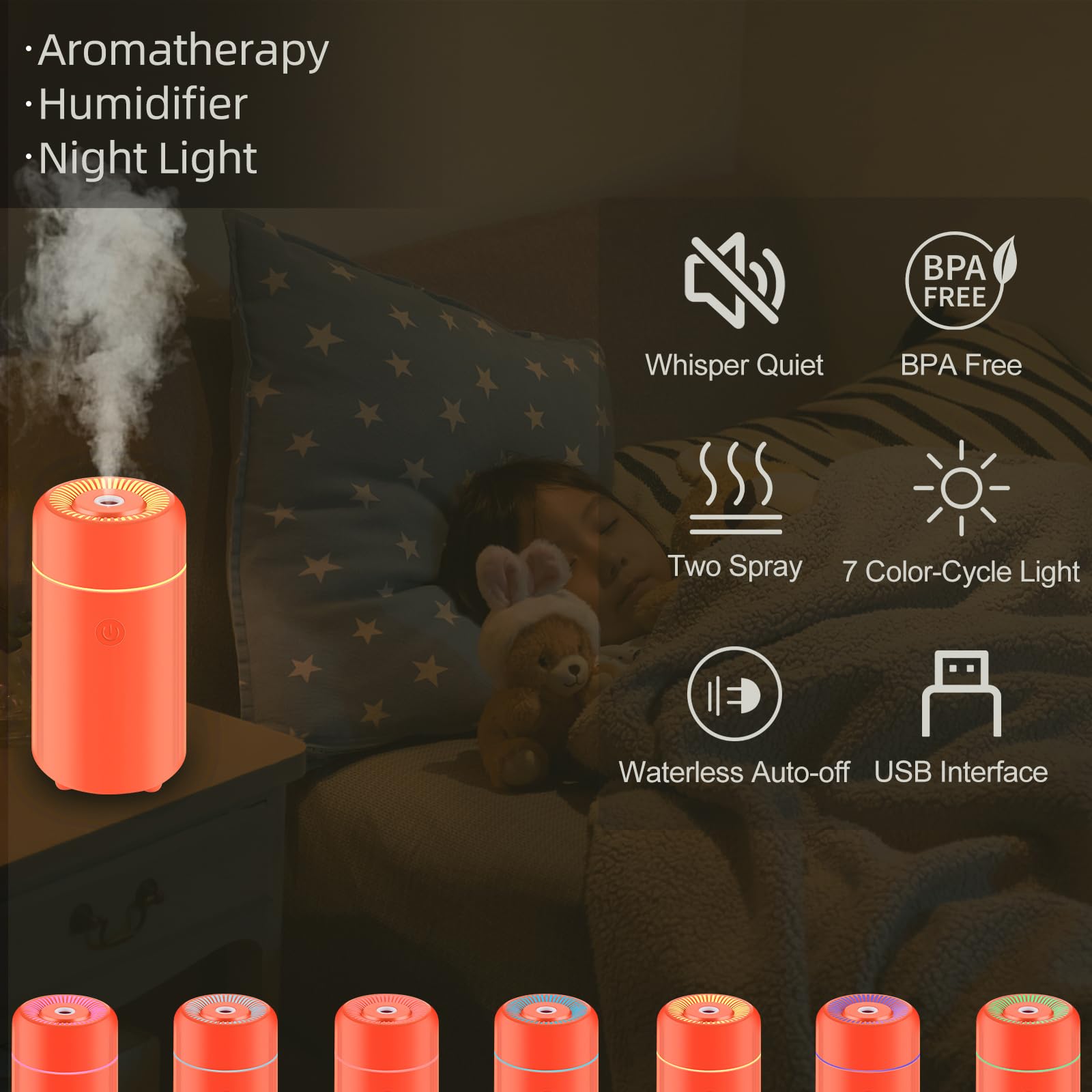 CHOUWEEK Car Essential Oil Diffuser, Mini Portable Air Diffuser for Aromatherapy, Small USB CHOUWEEKBuy Supplements Australia