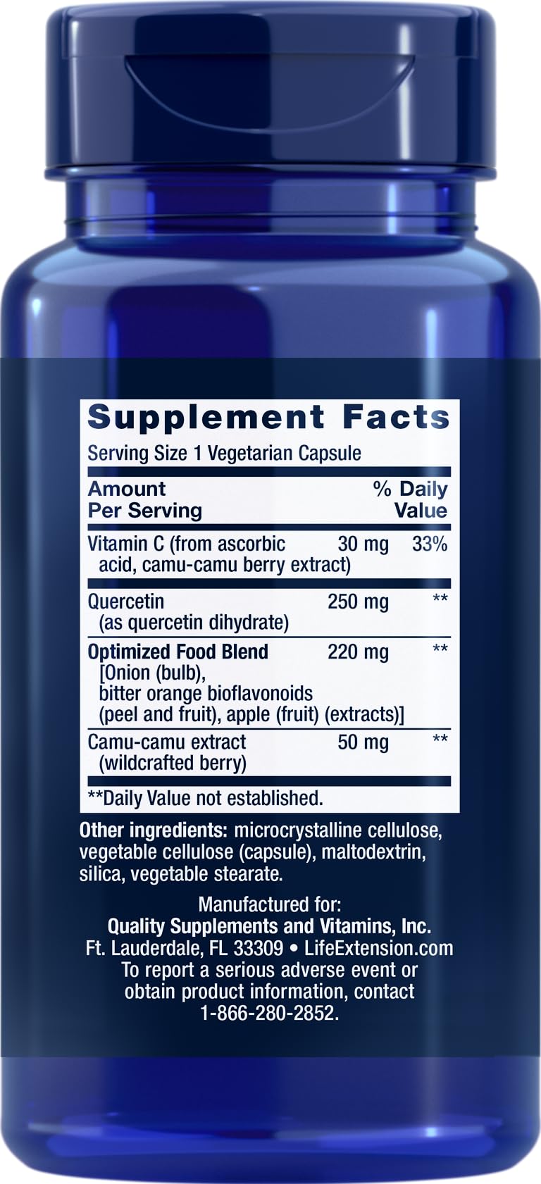 Life Extension Optimized Quercetin Capsules, 60 Vegetarian Capsules (Pack of 3) Life ExtensionBuy Supplements Australia