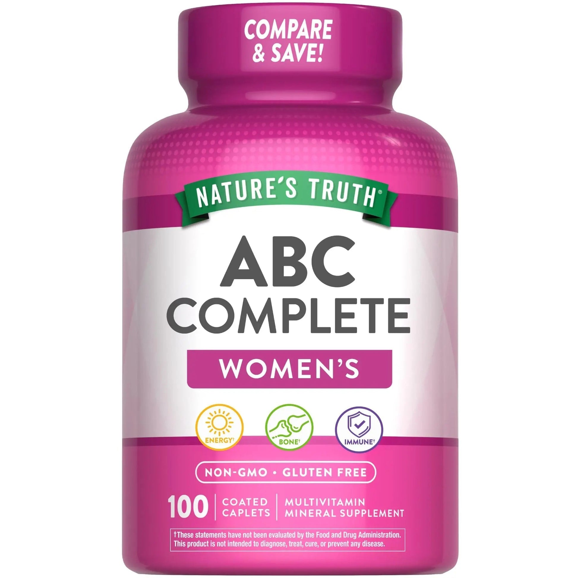 Nature's Truth Multivitamin for Women with Iron | 100 Pills | Non-GMO & Gluten Free Supplement | ABC Complete Nature's TruthBuy Supplements Australia