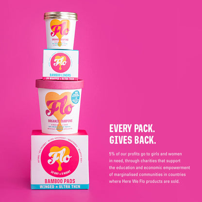 FLO - Organic Bamboo Daily Panty Liners, Plant-Based Cotton, Biodegradable FLOBuy Supplements Australia