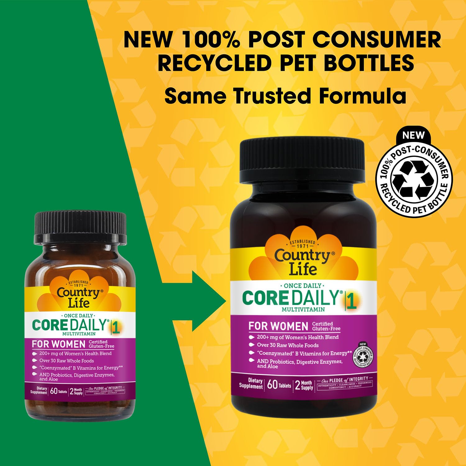 Country Life Women’s Core 1 Daily Multivitamin with Iron, Cranberry, Probiotics, and Digestive Enzymes-Certified Gluten-Free Formula for Energy, Immune Support and Complete Digestive Health,60 Tablets Country LifeBuy Supplements Australia