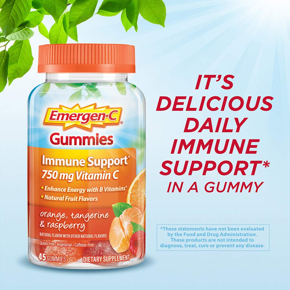 Emergen-C 750mg Vitamin C Gummies for Adults, Immunity Gummies with B Vitamins Emergen-CBuy Supplements Australia