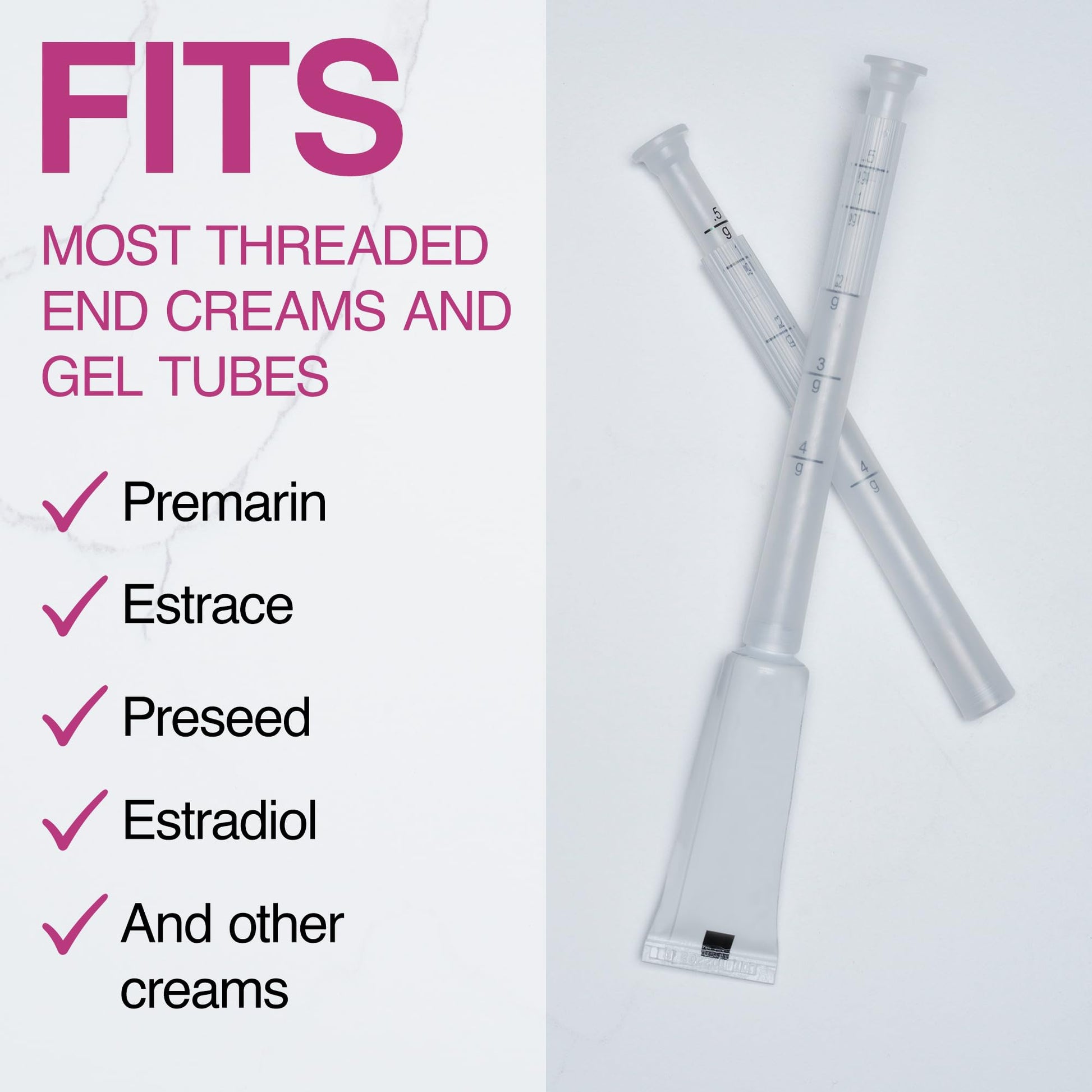 Flextiva Disposable Plastic Vaginal Cream Applicators - Threaded End to Fit OTC Gel or Cream Products FlextivaBuy Supplements Australia
