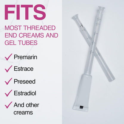 Flextiva Disposable Plastic Vaginal Cream Applicators - Threaded End to Fit OTC Gel or Cream Products FlextivaBuy Supplements Australia