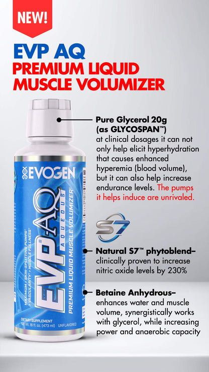 Evogen EVP AQ Unflavored | Premium Liquid Glycerol, Betaine anhydrous, S7, Sodium EvogenBuy Supplements Australia