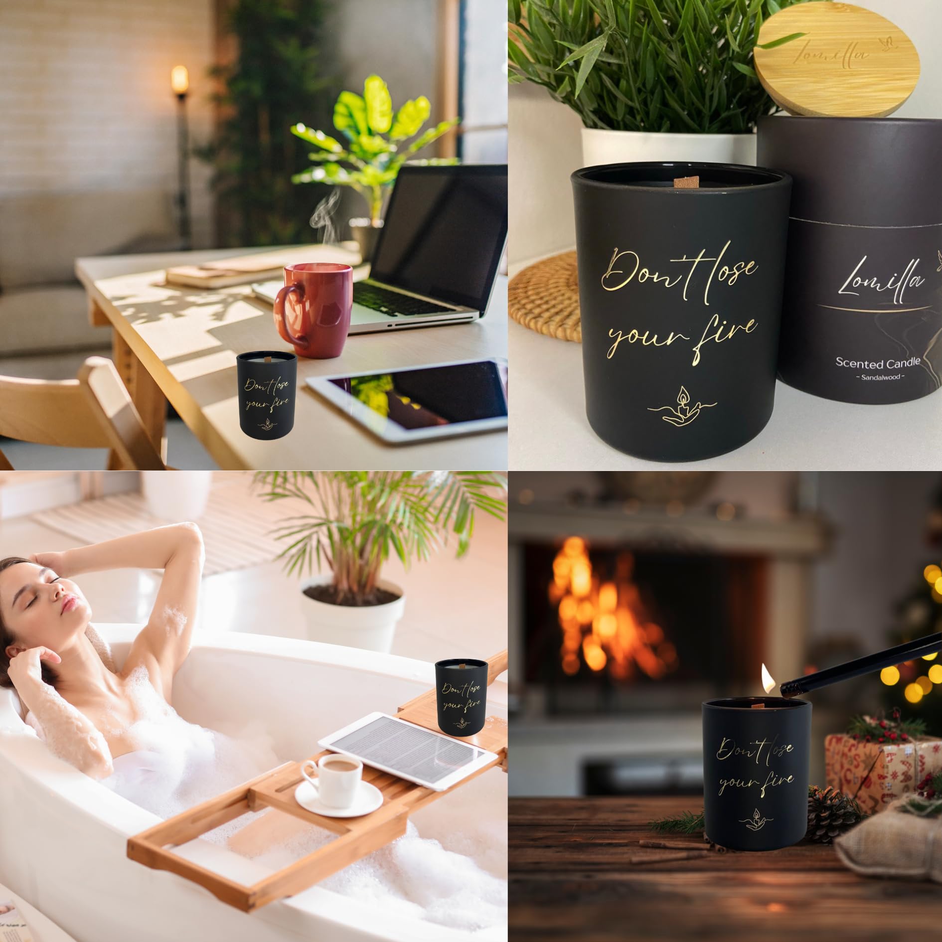 100% Natural Soy Wax Candle, Valentines Day Gifts for Women & Men, Candles for Home LomillaBuy Supplements Australia