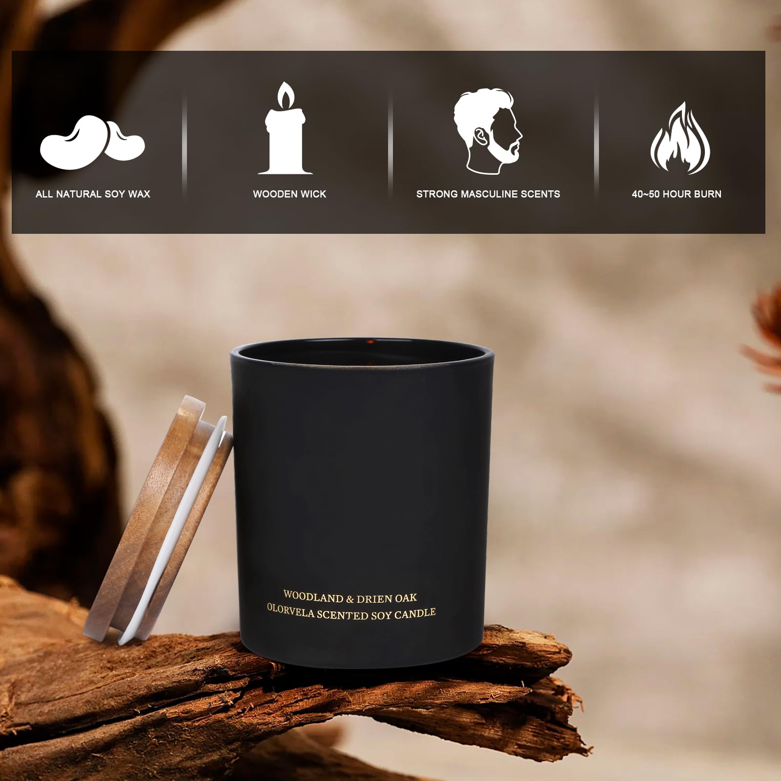 olorvela Candles for Men Wood Wicked Candles for Home Scented Mens Candle Aromatherapy 8oz olorvelaBuy Supplements Australia