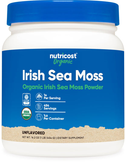 Nutricost Organic Irish Moss Powder (1 LB) - Gluten Free, Non-GMO, Vegetarian Friendly NutricostBuy Supplements Australia