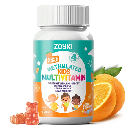Zoyki Methylated Multivitamin Gummies for Kids - Children’s MTHFR Support Supplement with B Complex 5-MTHF Folate (L-Methylfolate) Zoyki
